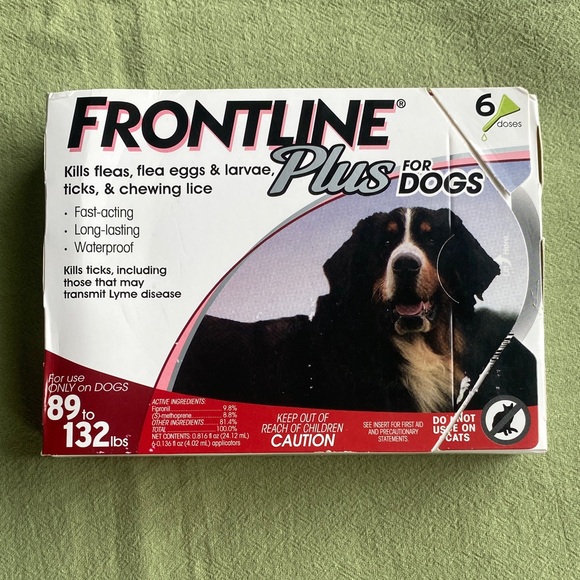 FRONTLINE Plus XL Dog 89–132 lbs, 6-Month Flea & Tick Topical, Red Box - Picture 1 of 14